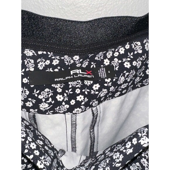 RLX Ralph Lauren Black & White Floral Pants – Performance Ankle Pant Sz 4 - Picture 3 of 4